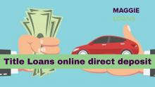 Title Loans Online With Direct Deposit